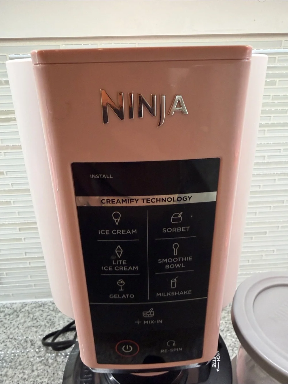 Ninja Pink Frozen Treat Maker with Matching Storage Cups